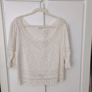 NATURAL LIFE Cream Lace Blouse